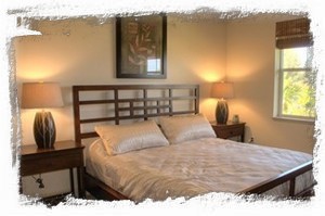 Master Bedroom with king bed and a view of the ocean right from your pillow